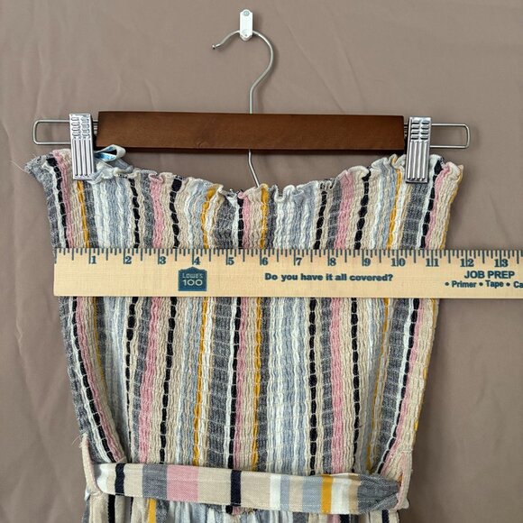 NWT Women's Blue Island Multicolor Strapless Jumpsuit Size Medium Coastal Beach - Picture 9 of 12